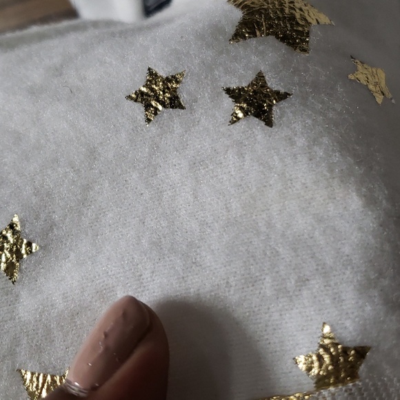 Gold Stars Sheer Sleeves Sweater - Picture 6 of 10